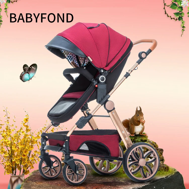 

Baby Cart Can Sit In A Light Folding Bi-directional Shock Baby Bb High Landscape 0-3 Year Old Baby Carriage