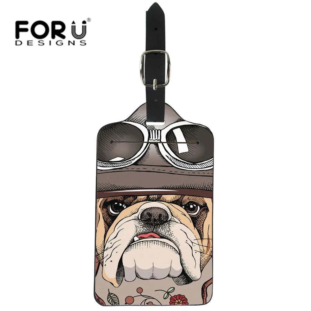 FORUDESIGNS Wholesale Pug Print Luggage Tags Portable Secure Travel 