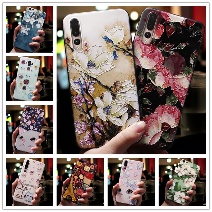 

For vivo Z5X Case 3D Flower Silicone Emboss Phone Cover For vivo z3 Y81 V9 Y85 V11 Pro V15 V15Pro Y17 Y91C Y91 Y95 Cases V1911A