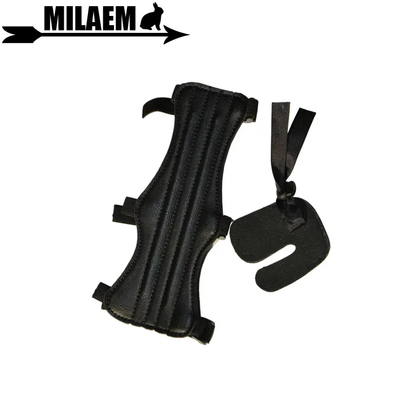 Archery Arm Guard and Finger Tab Protector Compound Hunting Shooting Acce Top F
