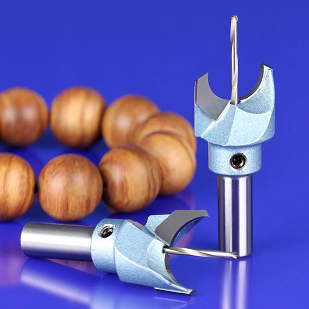 DWZ New 15mm*10mm Buddha Beads Ball Drill Tool Solid Carbide Woodworking Router Bit