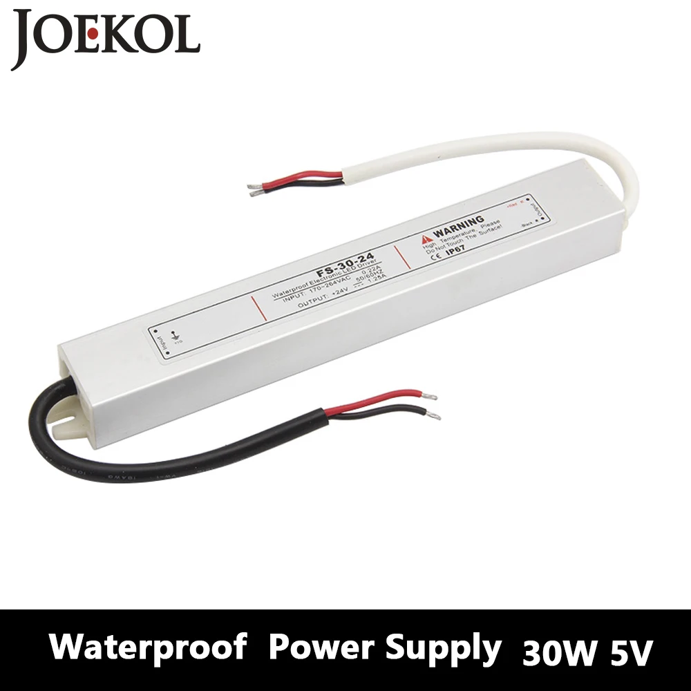 

Led Driver Transformer Waterproof Switching Power Supply Adapter,,AC170-260V To DC5V 30W Waterproof Outdoor IP67 Led Strip Lamp