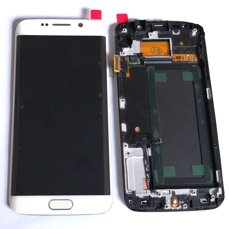  Amoled For Samsung Galaxy S6 Edge SM-G925F G925F G925 G925i Lcd Screen+display+Touch Glass Frame As