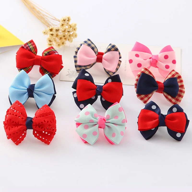 

1PC Kawaii hair rope stereo bow girl simple sweet hair accessories girl boutique
