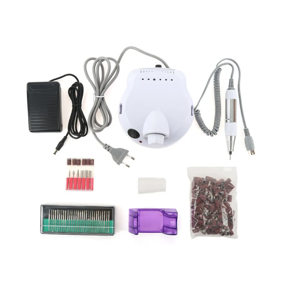

Multicolor Professional Electric Nail Art Polisher File Drill Manicure Pedicure Nail Care Set EU Plug New add File Drill HWC