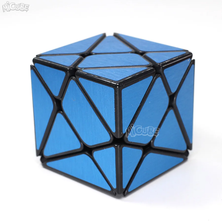 Магический кубик Axis, изменяющийся нерегулярно, кубик Jinggang, 3x3x3, наклейки, зеркало, углеродное волокно, 3x3, сложная твист-головоломка, игрушки для детей - Цвет: Mirror Blue