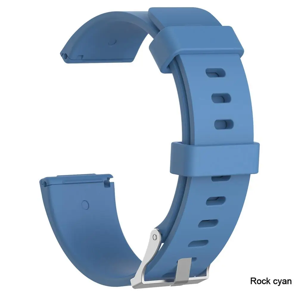 Сменный браслет наручных часов Силиконовый ремешок для Fitbit Versa Smartwatch классический ремешок Пряжка для Fitbit Versa Lite кронштейн S/L - Цвет: Rock cyan