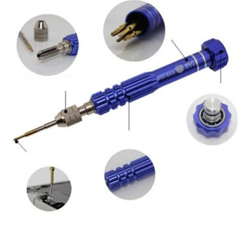 

5 in 1 Pentalobe Screwdriver Set Tool For iphone 5/5S/5C 4/4S Samsung Nokia 0.8 Precision S2 Screw driver Bit Multi