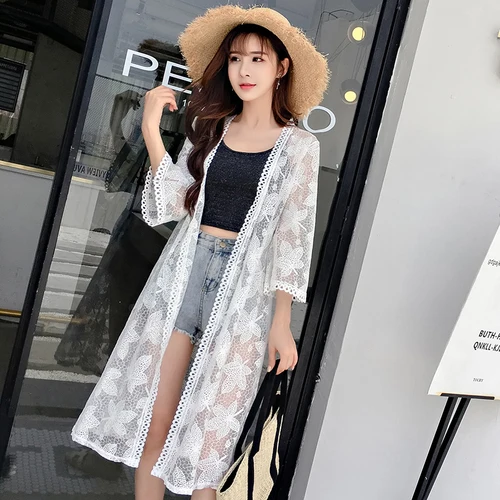 long white summer cardigan