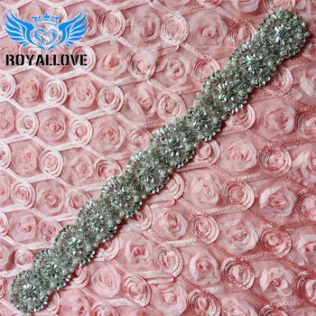 

(30pcs) Clear Crystal Pearl Applique DIY Strass Rhinestone Appliques Wedding Decoration Iron Crystal Patches For Garment 46cm L