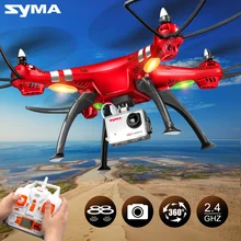 SYMA Professional UAV X8HG (X8G Upgrade) 2.4G 4CH 6-Axis Gyroscope RC Helicopter Quadcopter Drone 1080P 8MP HD Camera Red Color