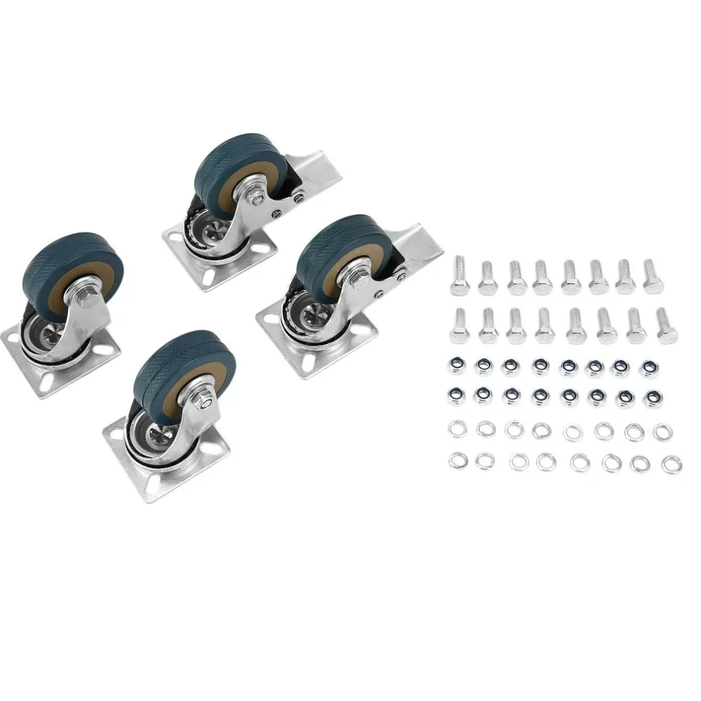 

4PCS/SET Heavy Duty Swivel Castor 2 Inch 50mm 200KG Transport Rolling Wheel Universal Towing Rollers With Brakes
