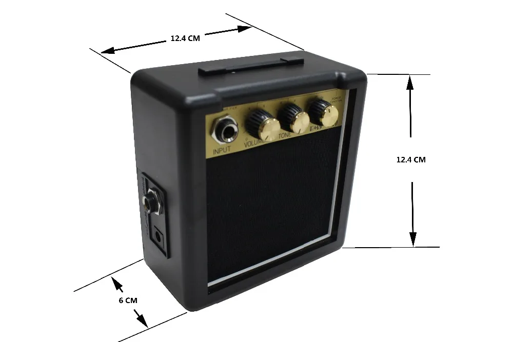 RMS-10 3 Вт Мини гитарный усилитель с 2 шт золотого цвета 6,5 мм Штекерный до 3,5 мм гнездовой разъем кабель конвертер для музыкального входа