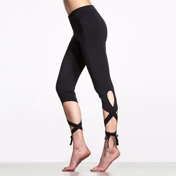 Yoga pants Women Bandage Yoga Leggings Capri Pants Leggins Sport Women Running Tights Women Calzas Deportivas Mujer Fitness 4