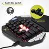Delux T9X Teclados mecánicos de una sola mano para juegos teclado USB totalmente programable con cable con luz de fondo RGB para PUBG LOL e-sports ► Foto 3/6