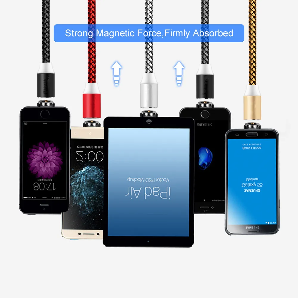 Untuk Samsung A7 2018 A6 J4 J6 J7 Neo Huawei Honor 9 Lite ZTE Blade V7 V8 Ponsel QC 3.0 cepat Charger + Kabel USB Mikro Magnetik