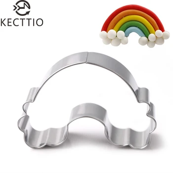 

1pc Rainbow Shape Cookie Cutter 3D Stainless Steel Fondant Cake Decorating Tools DIY Pastry Biscuit Baking Molds