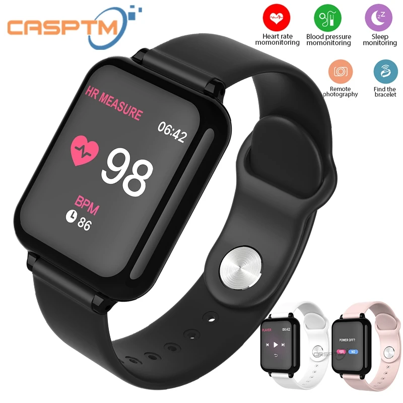 B57 Smartwatch Men Women Watches IP67 Waterproof Sport Heart Rate Monitor Blood Pressure smart watch For iPhone xiaomi pk iwo 8 