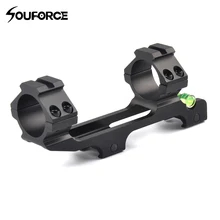 Крепление для охотничьего оптического прицела двойное кольцо с пузырьковым уровнем подходит для 20 мм Пикатинни для тактического прицела с 30 мм трубкой