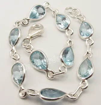 

Chanti International DROP CUT BLUE Topas HANDCRAFTED Bracelet 8 3/8" ONLINE BUY