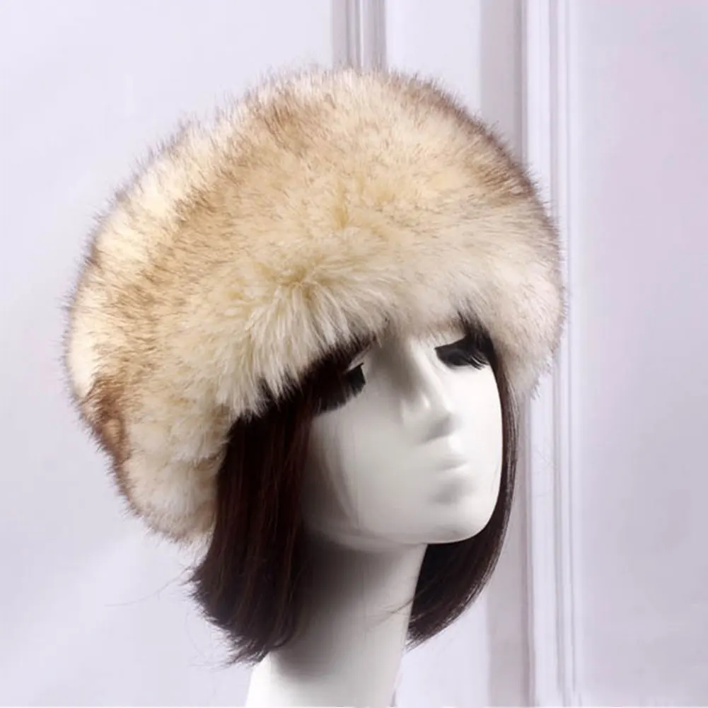 Повязка на голову из искусственного меха; модная зимняя теплая уличная шапка с лисьим козырьком; теплые осенние аксессуары для волос; тюрбан; повязка на голову; наушник