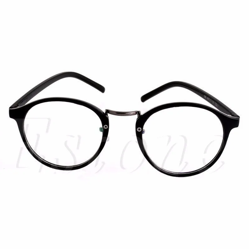 Модные унисекс ретро винтажные круглые оправы прозрачные линзы очки F05