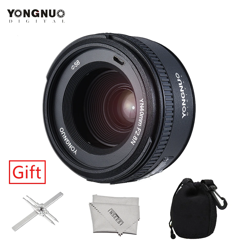 Объектив YONGNUO yn40мм 40 мм F2.8N AF объектив MF широкоугольный Prime с автофокусом для