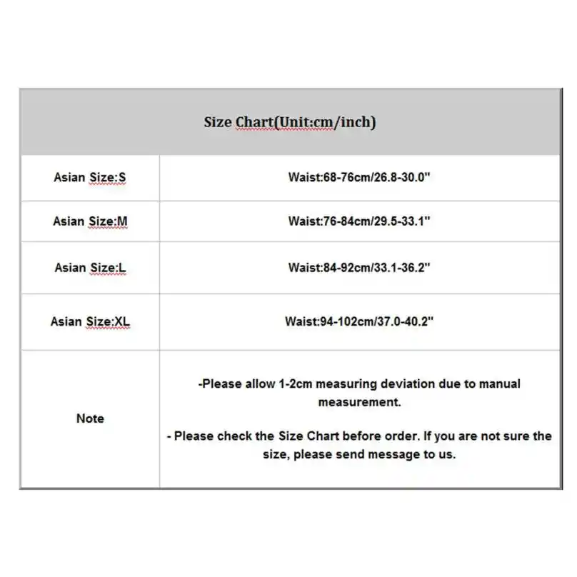 Swim Trunk Size Chart