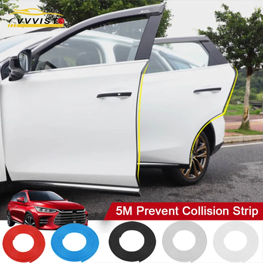 

5M Car Interior Mouldings Door Scratch Protector Edge Guard Cover Crash Bar Anti Collision Sticker Strip Auto Mouldings Styling