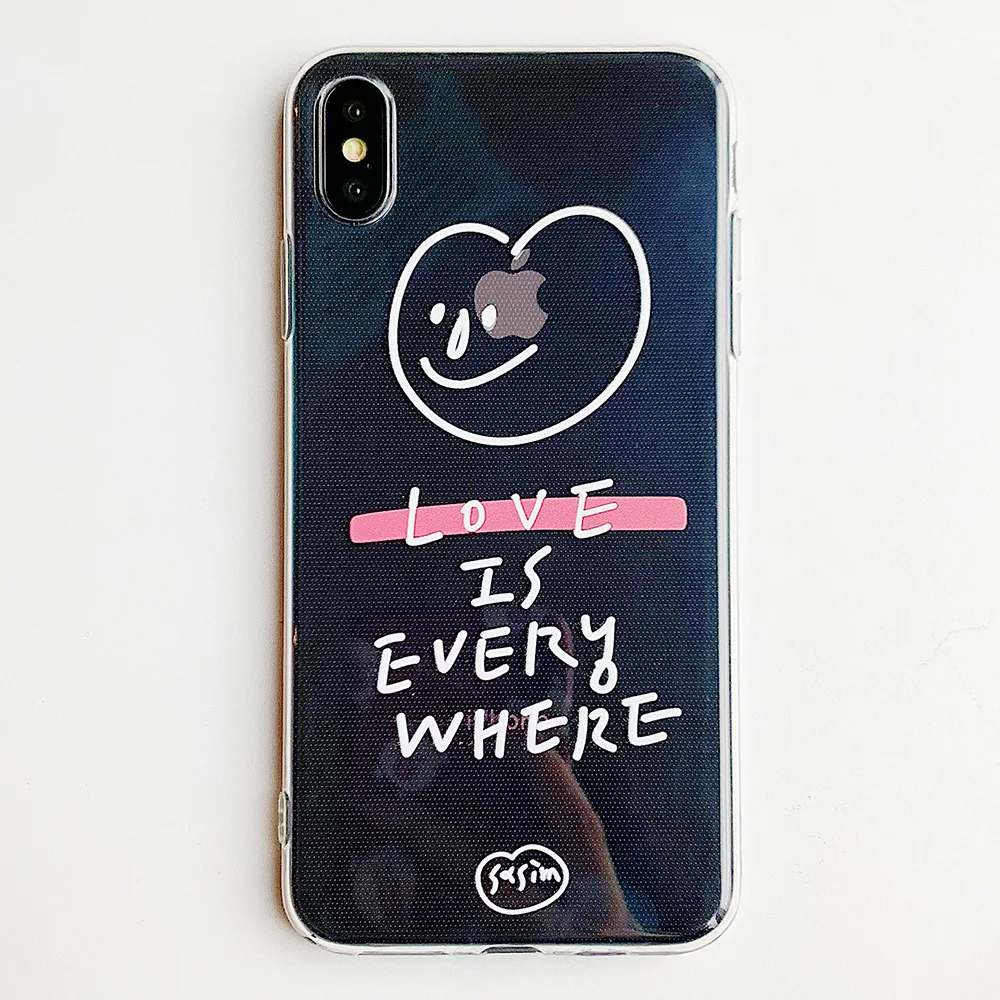 KIPX1103_11_JONSNOW Phone Case For iPhone 6S 7 8 Plus Love Pattern Clear Soft Silicone Cover Cases for iPhone X XR XS Max Capa Fundas