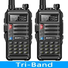 2 PCS UV-S9 Tri-Band 8 W Poderoso 2 xAntenna BaoFeng VHF UHF 136-174 Mhz/220 -260 Mhz/400-520 Mhz 10 km Longo Alcance Presunto Portátil Rad