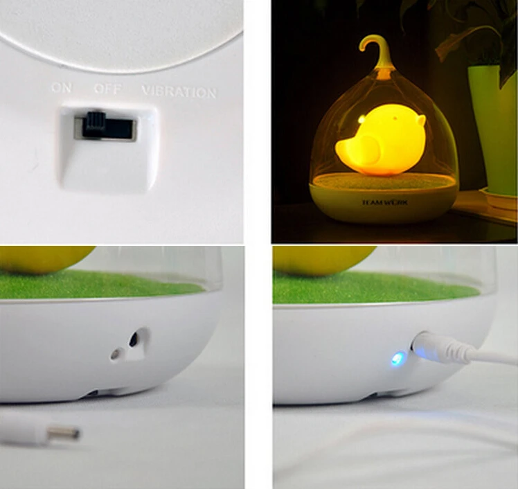 Милая лампа с клеткой гаджет светодиодный USB Перезаряжаемый сенсорный датчик диммер детский ночник прикроватная декоративная лампа luminaria de mesa