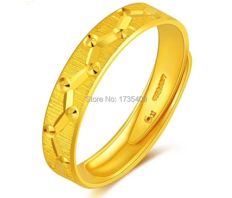 

Pure 999 24k Yellow Gold Ring/ Unisex formula of love Ring/ Us Size:4-12 / 4.21g