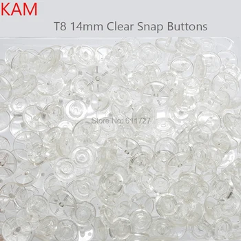 

{100sets T8 KAM Clear Snap Buttons} KAM Brand 14mm Clear Plastic Snap Button Transparent Fastener Buttons n