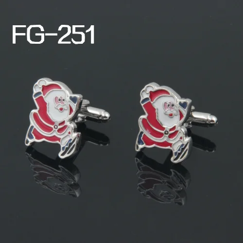 

Fashion Cufflinks FREE SHIPPING:High Quality Cufflinks For Men FIGURE 2017Cuff Links FG-251 Santa Claus Wholesales