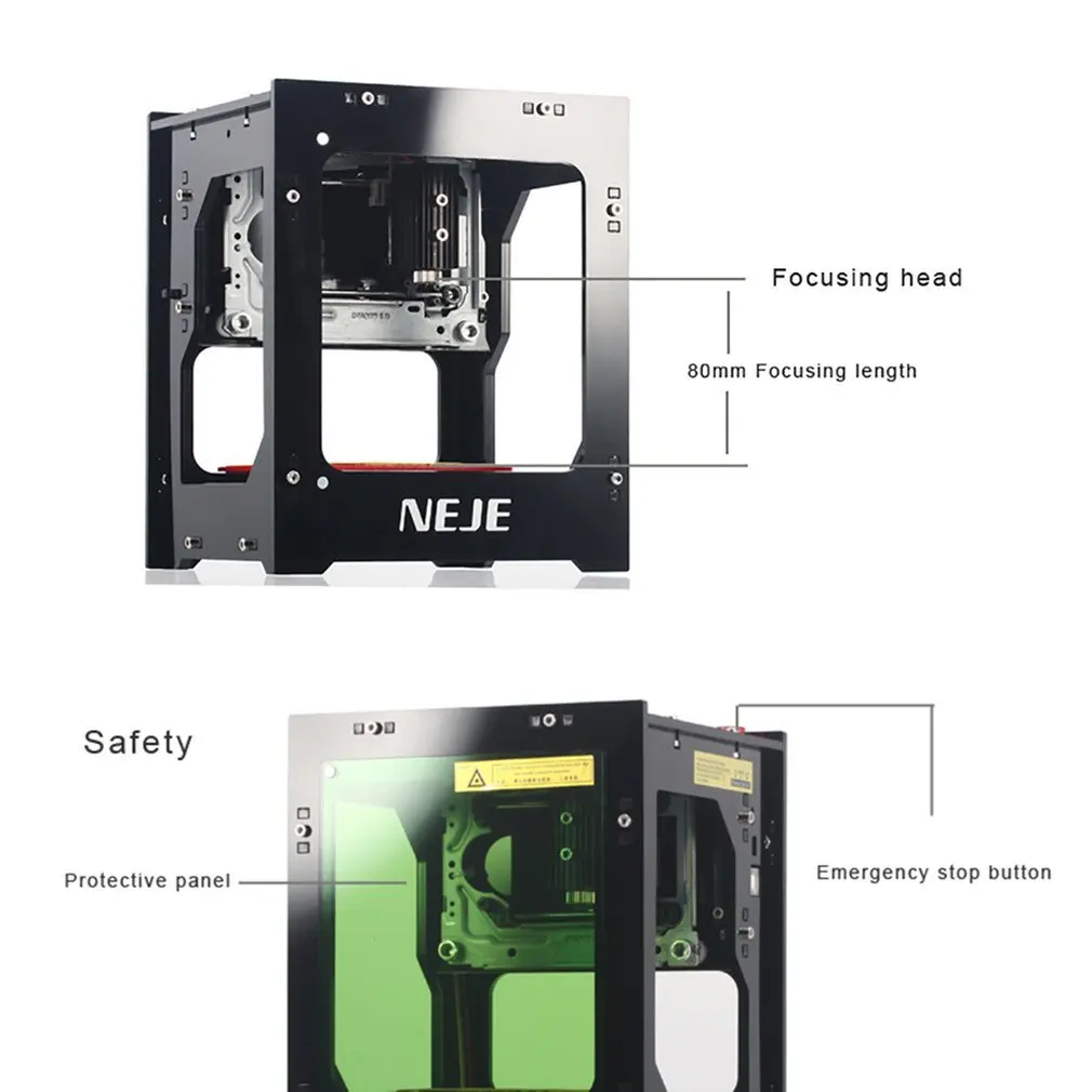NEJE DK-8-FKZ 1500 МВт/2000 МВт/3000 МВт USB лазерный гравер мини настольный принтер Расширенный лазерный гравировальный станок для Windows