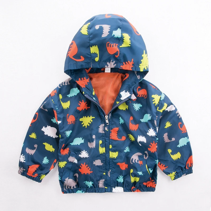 

Children's clothing boys girls spring and autumn new cartoon dinosaur jacket male baby cartoon jacket children windproof jacket