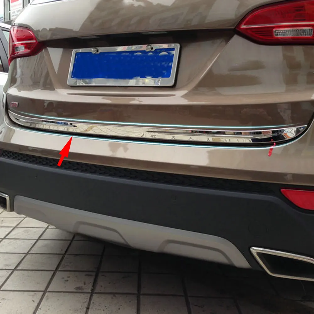 Для HYUNDAI SANTA FE 2013 2014 2015 2016 2017 DM Задняя Крышка багажника молдинг багажник