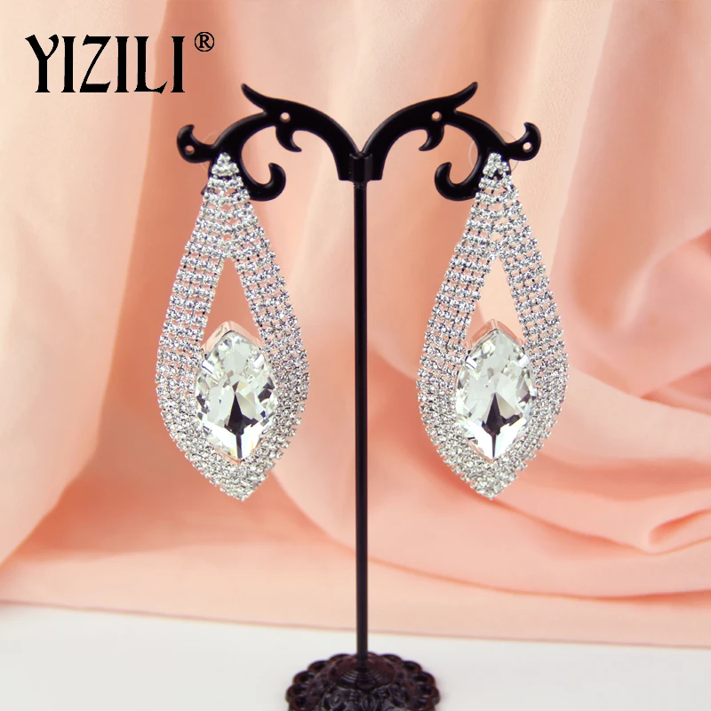 YIZILI 2018 Новые Блестящие модные серьги цепочки в виде когтей для женщин ювелирные