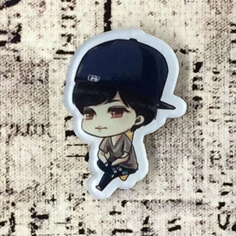 1 шт. Лидер продаж милые Мультяшные значки на брошь EXO Kris Oh Se Hun Luhan булавка рюкзак
