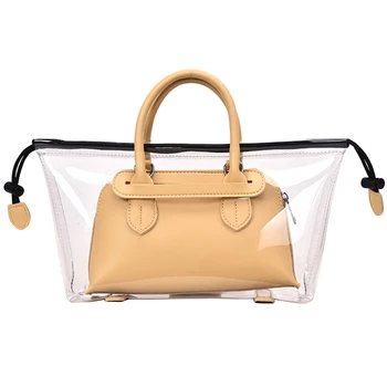 

JHD-Transparent Child Bag Diagonal Cross Bag Fashion Bag Foreign Gas Female Bag Shoulder Bag Tide Simple Handbag