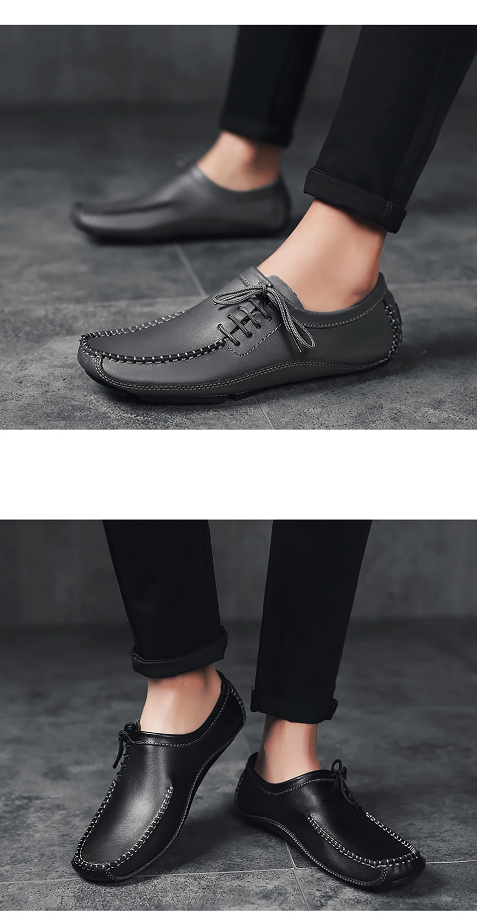 Genuine Leather Business Men Shoes Elegant Hand Sewing Comfortable Office Men Flat Mens Casual Shoes Lace Up 38-47