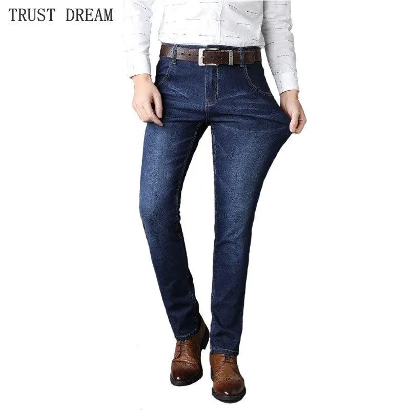 2019 Fashion Man Straight Slim Business Jeans Men Regular Stretched Denim Pant Male Casual Quality Streetwear Spring summer Jean