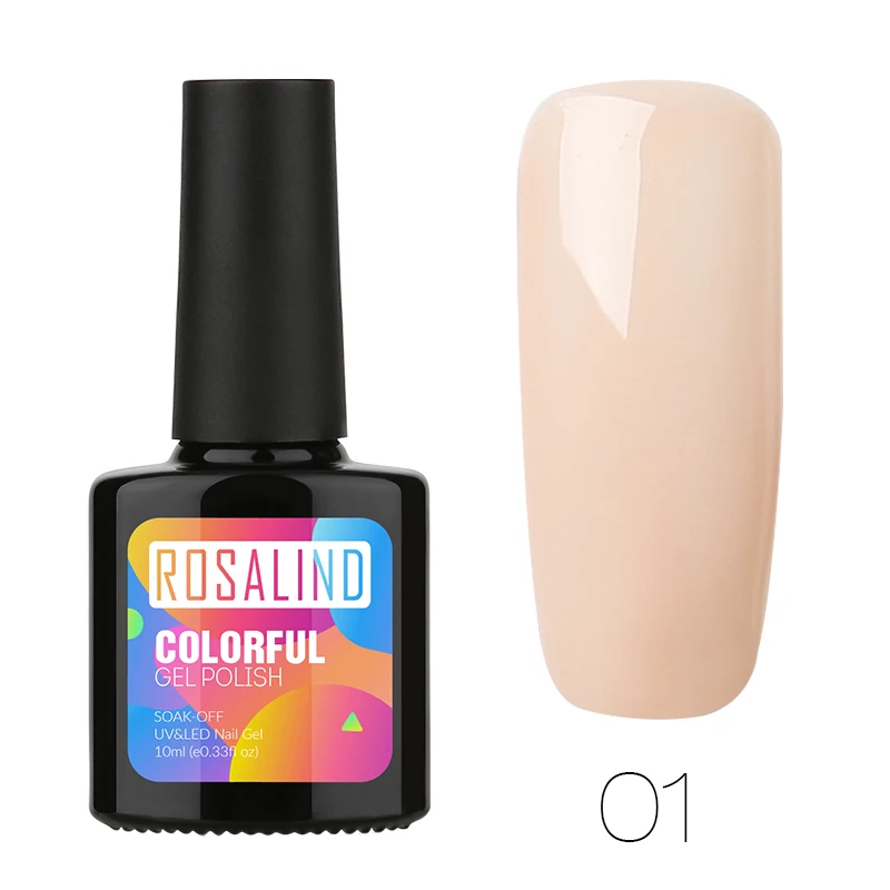 Гель-лак ROSALIND для ногтей, УФ-цвет, светодиодный Праймер, набор для нейл-арта, базовый слой, гель-гибридные Лаки, Гель-лак для ногтей - Цвет: Glass 01