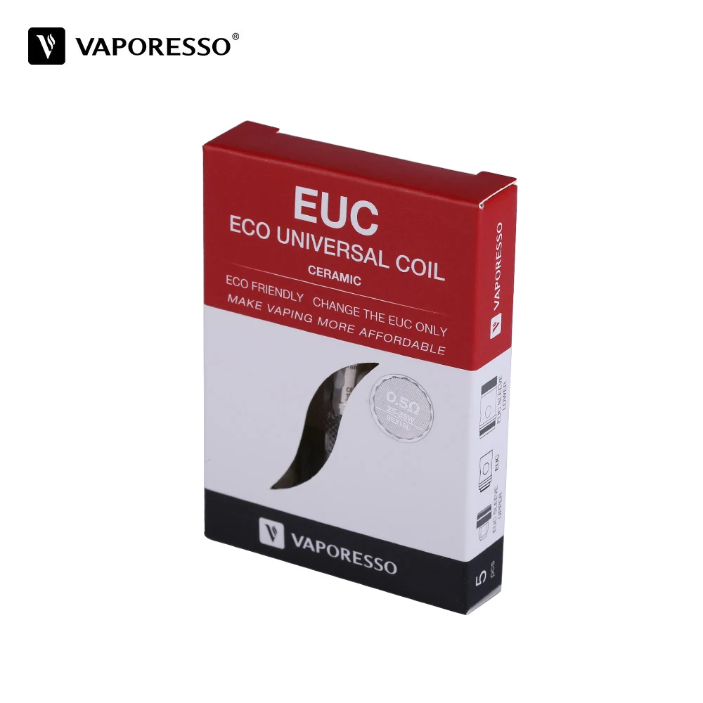 5 шт. 10 оригинальная керамическая катушка Vaporesso EUC SS316L 0 Ом 3 для бака электронной