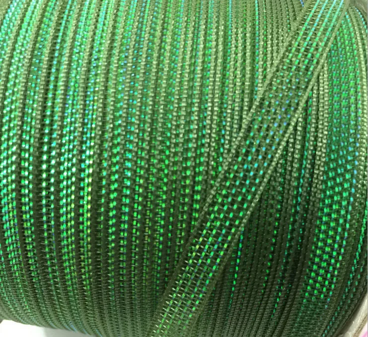 

6 мм зеленая симфония Марля органза ленточная веревка повязки на голову бант для свадебной вечеринки стандартная упаковка ленточный шнур, 300 ярдов/рулон