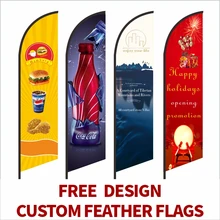 Strand Feder Flagge Grafik Angepasst Druck Banner Freies Design Förderung Öffnung Feier Im Freien Werbung Dekoration
