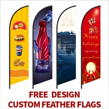 Bandeira de penas bandeiras de praia e banners gráficos impressão personalizada substituição promoção celebração publicidade ao ar livre decoração