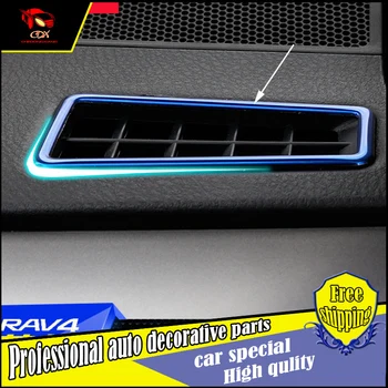 

2PCS Car styling Instrument table dashboard Both sides air outlet cover trim air Outlet Vent decorate For Toyota RAV4 2014-2016