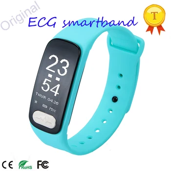 

2017 Bluetooth Sport Watch Wear heart ECG PPG Heart Rate Monitor Temperature Display Fitness Tracker Smart Band pk P1 P2